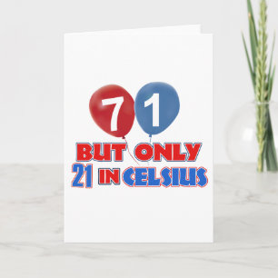 Carte Design d'anniversaire de 71e année