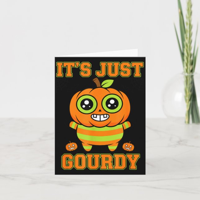 Carte design de citrouille gourdy Halloween mignon jack  (Devant)