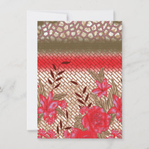 Carte Design de tissu complexe avec motifs floraux