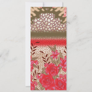 Carte Design de tissu complexe avec motifs floraux