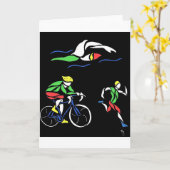 Carte Design de triathlon coloré (Yellow Flower)