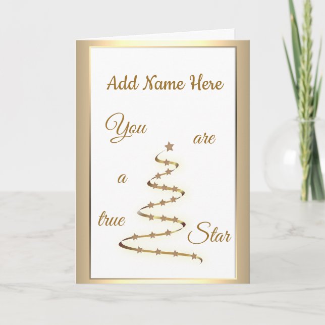 Carte Design moderne de luxe d'anniversaire personnalisé (Devant)