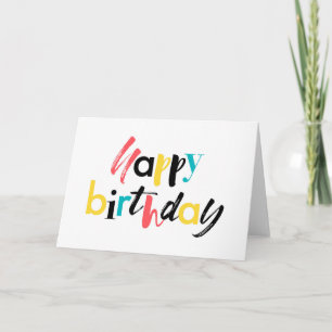 Carte Design moderne et gai de "Joyeux Anniversaire"