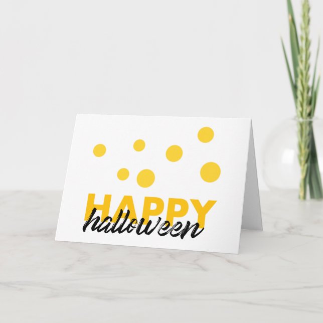 Carte Design moderne et ludique de Happy Halloween (Devant)