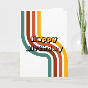 Carte Design rétro, Joyeux Anniversaire 
