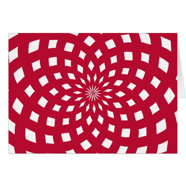 Carte design rouge et blanche (Devant horizontal)