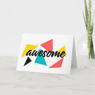 Carte Design urbain moderne, gai et tendance de "Awesome