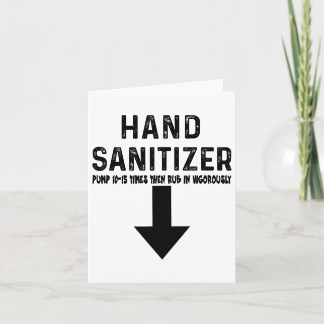 Carte Désinfectant pour les mains Humour  (Devant)