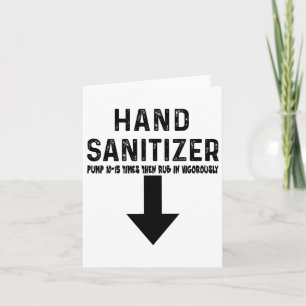 Carte Désinfectant pour les mains Humour 
