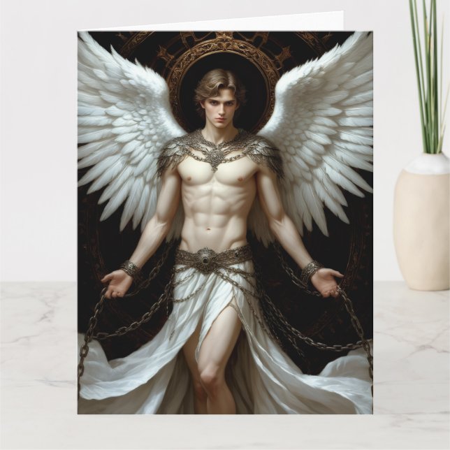 Carte Désir Divin Ange Musclé (Devant)