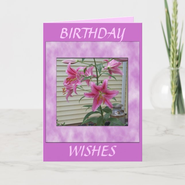 CARTE DÉSIRS D'ANNIVERSAIRE LILY (Devant)