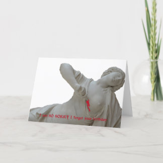 Carte Désolé d'avoir oublié ton anniversaire