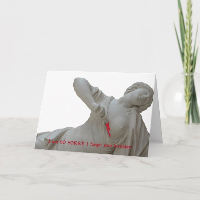 Carte Désolé d'avoir oublié ton anniversaire (Devant)