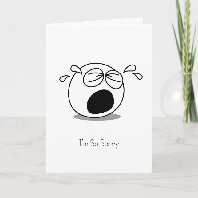 Carte Désolé de pleurer la face (Devant)