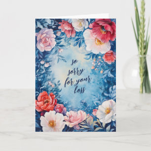 Carte DÉSOLÉ DU Cadre Floral POUR LES CONDAMNATIONS PERD