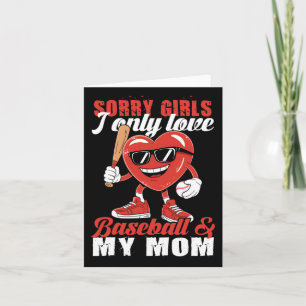 Carte Désolé Filles J'Aime Seulement Le Baseball Et Ma M