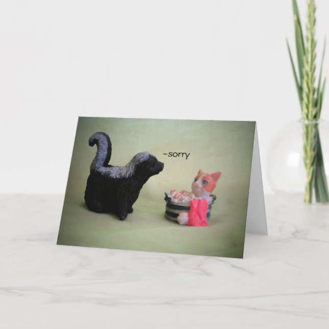 Carte Désolé, je peux être un mème de chat puant (Devant)