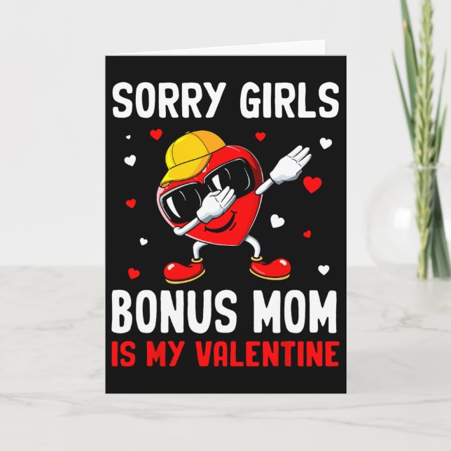 Carte Désolé les filles Bonus Maman est ma Saint-Valenti (Devant)