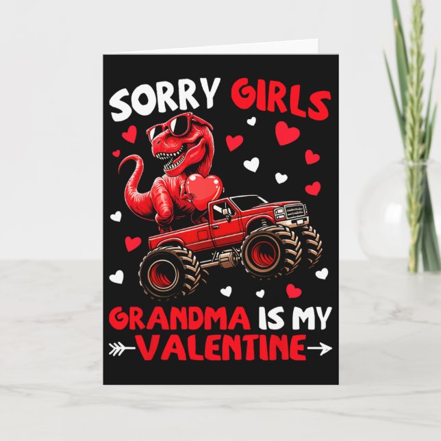 Carte Désolé les filles grand-mère est ma Saint-Valentin (Devant)