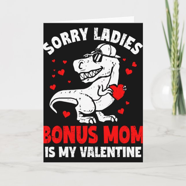 Carte Désolé Mesdames, Bonus Maman Est Ma Saint-Valentin (Devant)