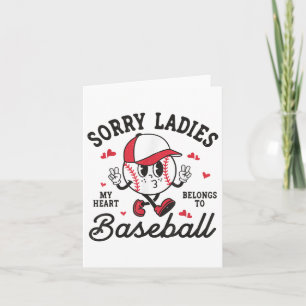 Carte Désolé Mesdames Mon Coeur Appartient À Baseball Bo