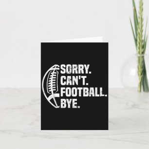 Carte Désolé ne peut pas football au revoir conception d