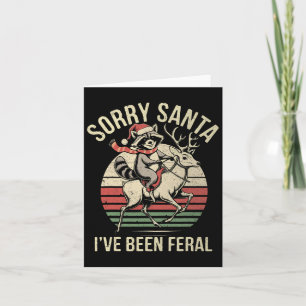 Carte Désolé Père Noël, j'ai monté des rennes avec des r