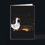 Carte Désolé pour mon retard Son timing pas le mien Sill<br><div class="desc">Désolé pour mon retard Son timing pas le mien Christian Silly Goose _1</div>