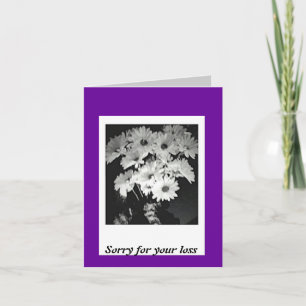 Carte Désolé pour votre perte