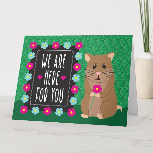 Carte Désolé pour votre perte - Hamster (Devant)