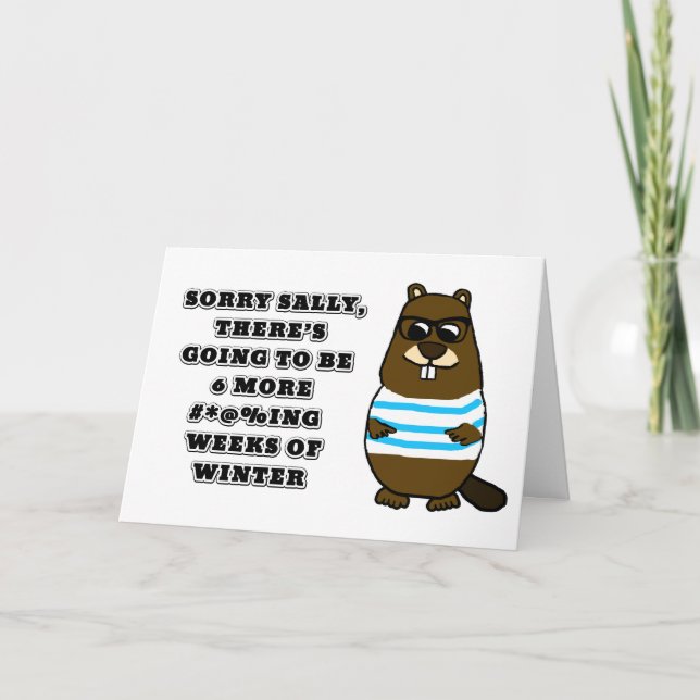 Carte Désolé Sally, 6 autres #*@%ing semaines d'hiver (Devant)