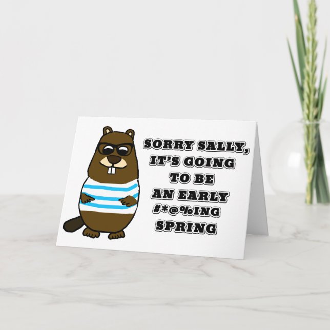 Carte Désolé Sally, ça va être un début #*@%ing (Devant)