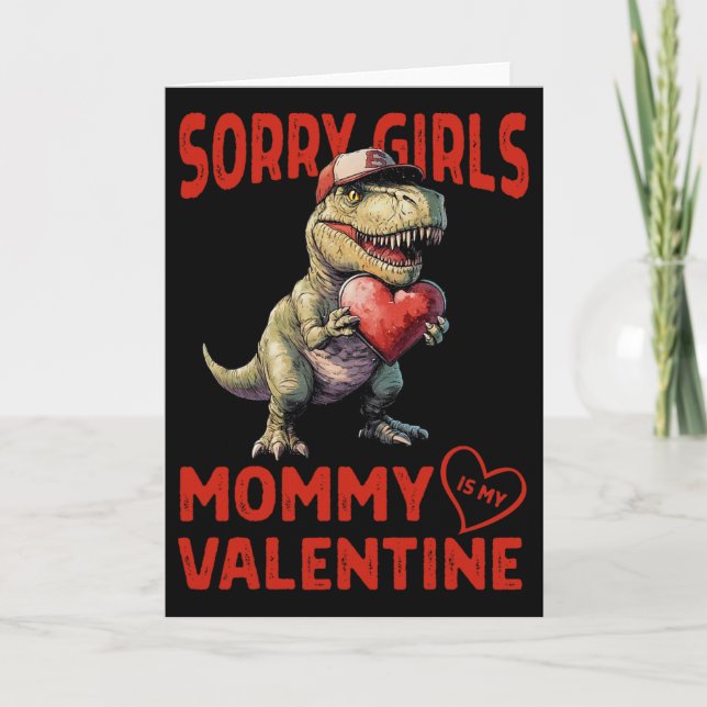 Carte Désolée les filles maman est ma Saint-Valentin Cœu (Devant)