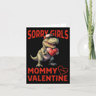 Carte Désolée les filles maman est ma Saint-Valentin Cœu