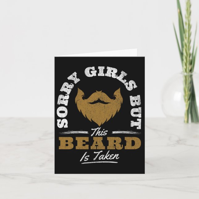 Carte Désolées les filles cette barbe est prise Funny Sa (Devant)