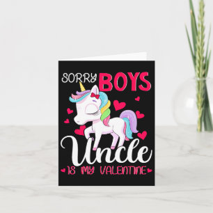 Carte Désolés les garçons mon oncle est ma Saint-Valenti