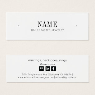 Carte d'essai minimale Name Stud Earring Jewelry