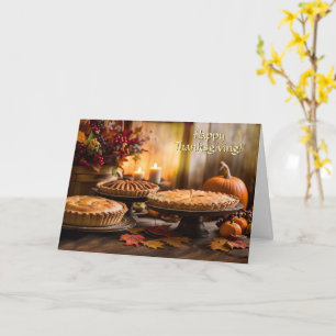Carte Desserts et tartes de Thanksgiving 