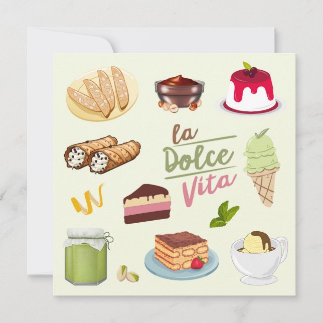 Carte Desserts Italiens Sucreries (Devant)