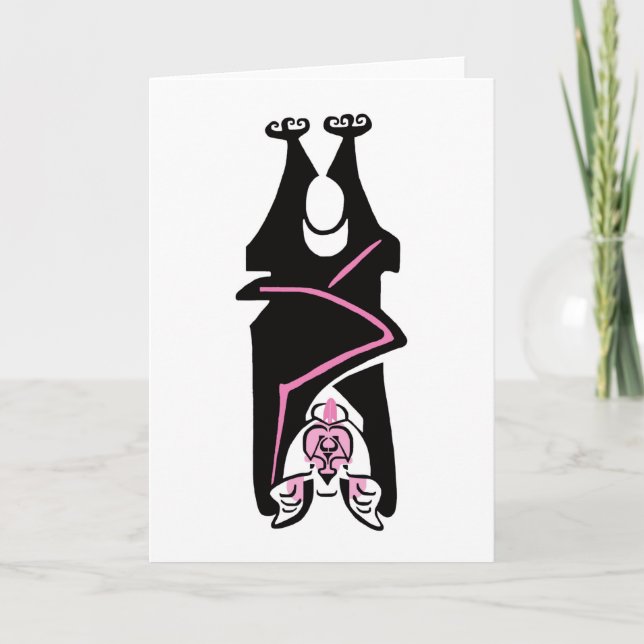Carte Dessin à la main - BAT noir - Faune - Nature (Devant)