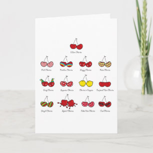Carte Dessin amusant Comique drôle Cheeky Red Cherries C