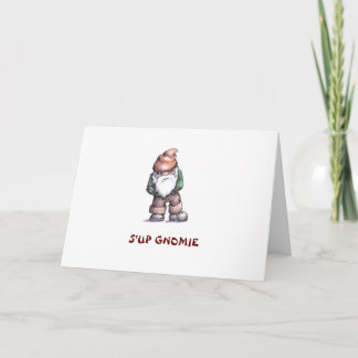 Carte Dessin amusant d'un Gnome, "Vous me manquez"