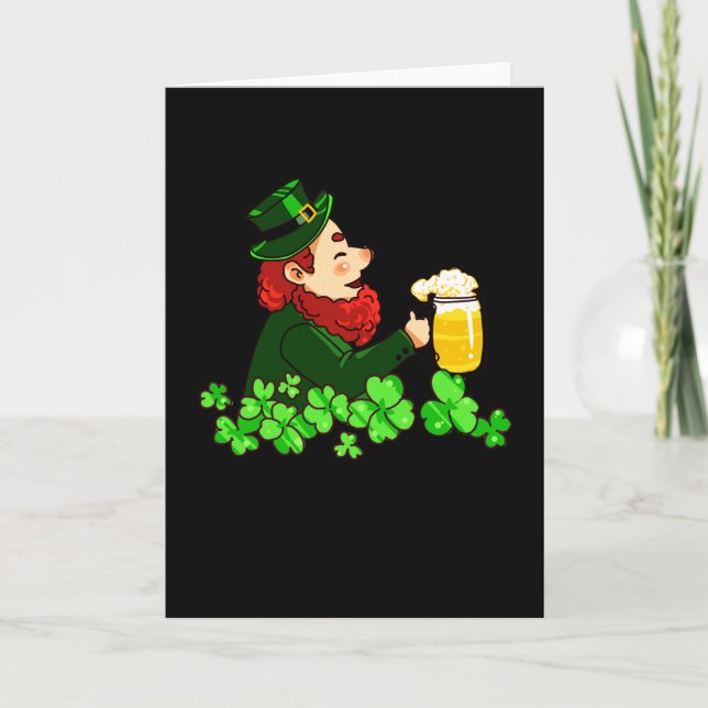 Carte Dessin amusant irlandais Leprechaun (Devant)