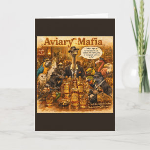 Carte Dessin animé Aviary Mafia – Humour de la famille m