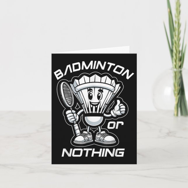 Carte Dessin animé Badminton Forever Navette et raquette (Devant)