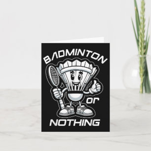 Carte Dessin animé Badminton Forever Navette et raquette