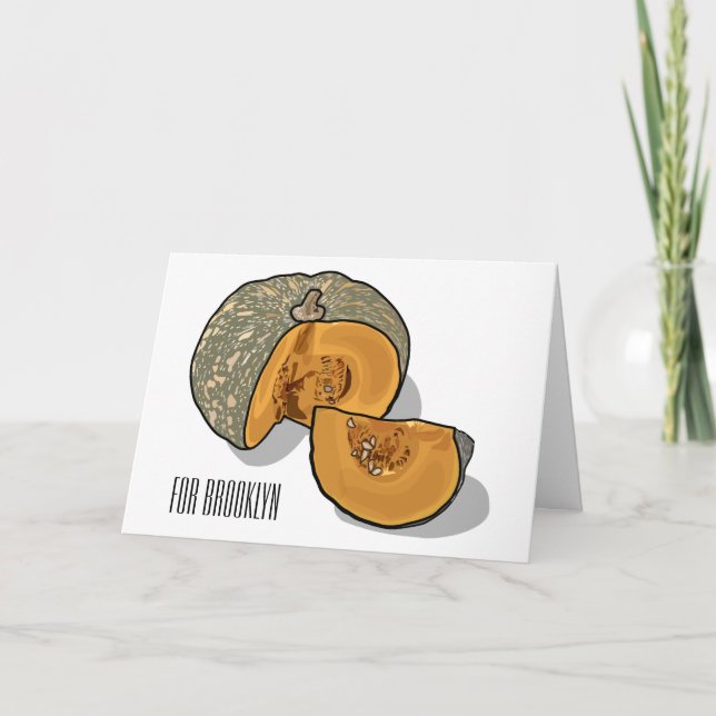 Carte dessin animé citrouille (Devant)