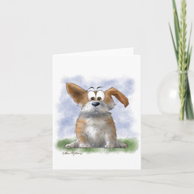 Carte Dessin animé de Corgi mignon (Devant)