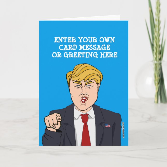 Carte Dessin animé de Donald Trump (Devant)