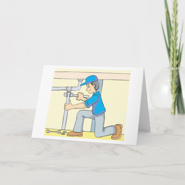 Carte Dessin animé de Friendly Plumber (Devant)